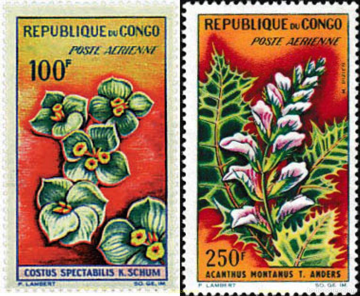 Sellos: 82648 MNH CONGO 1963 FLORES