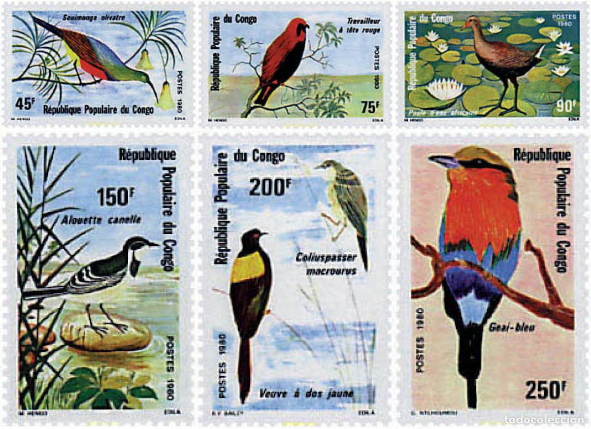 Sellos: 73401 MNH CONGO 1980 AVES