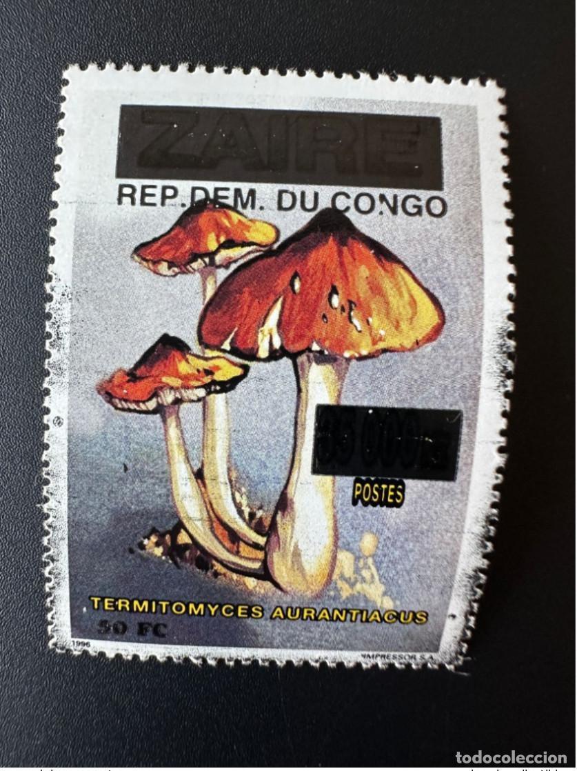 Sellos: Congo Kinshasa 2000 Mi. 1529 Seta Zaire Termitomyces aurantiacus sobrecargada