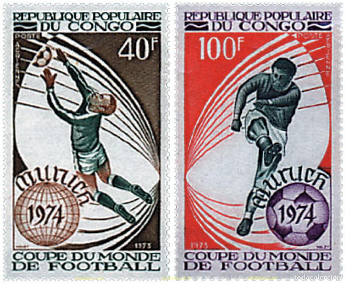 Sellos: 73287 MNH CONGO 1973 COPA DEL MUNDO DE FUTBOL. ALEMANIA-74