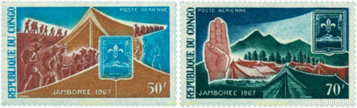 Sellos: 42625 MNH CONGO 1967 12 JAMBOREE MUNDIAL EN IDAHO