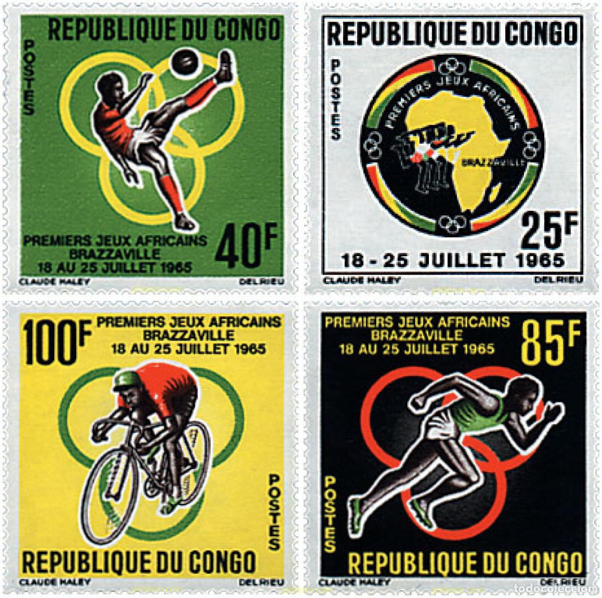Sellos: 607677 MNH CONGO 1965 JUEGOS AFRICANOS EN BRAZAVILLE