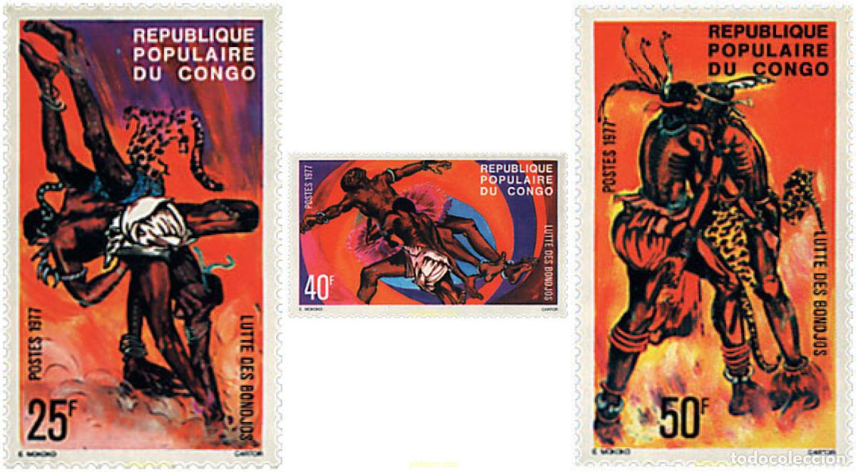 Sellos: 73382 MNH CONGO 1977 LUCHA DE BONDJOS.