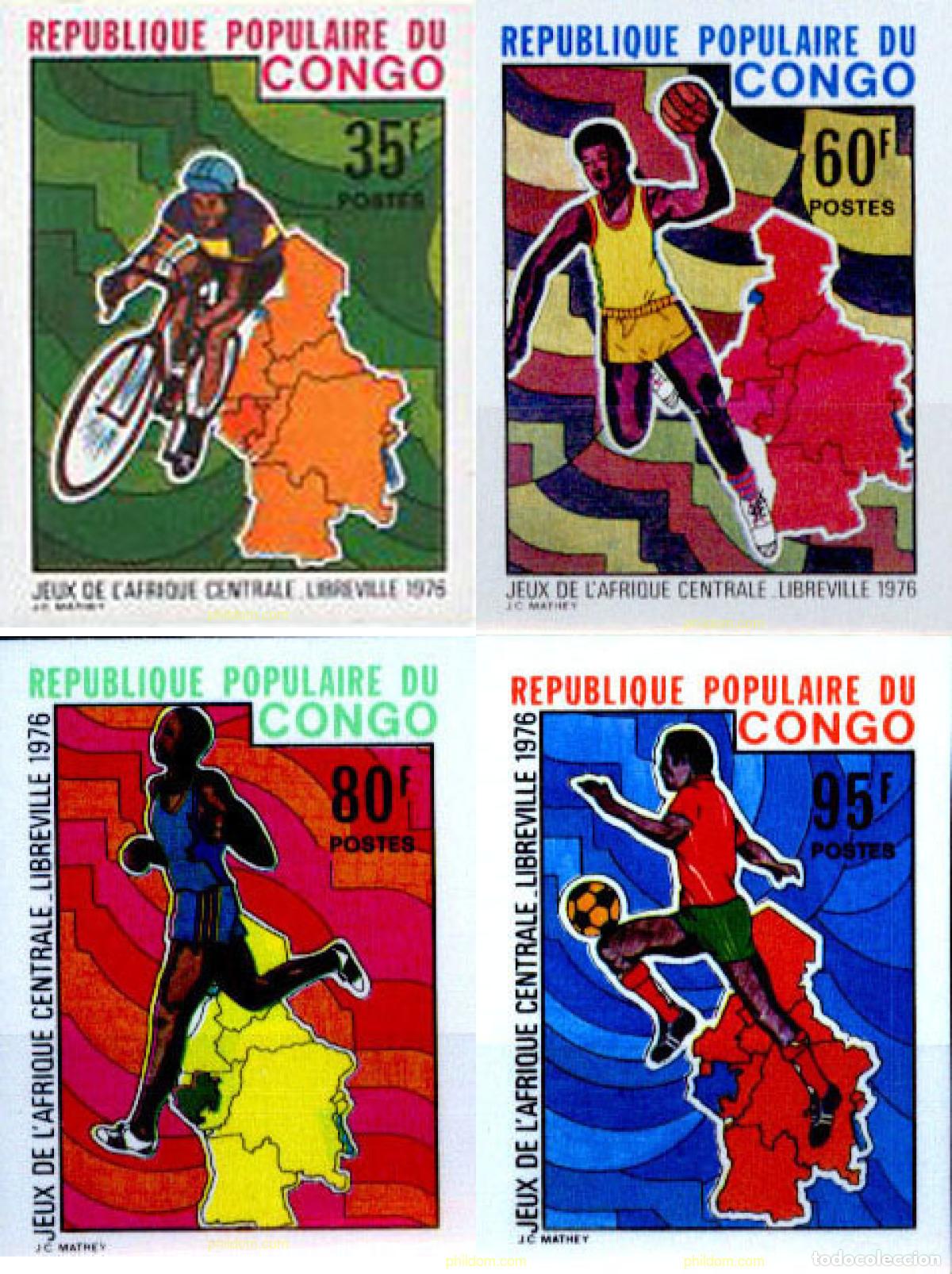 Timbres: 14798 MNH CONGO 1976 JUEGOS DEL AFRICA CENTRAL EN LIBREVILLE