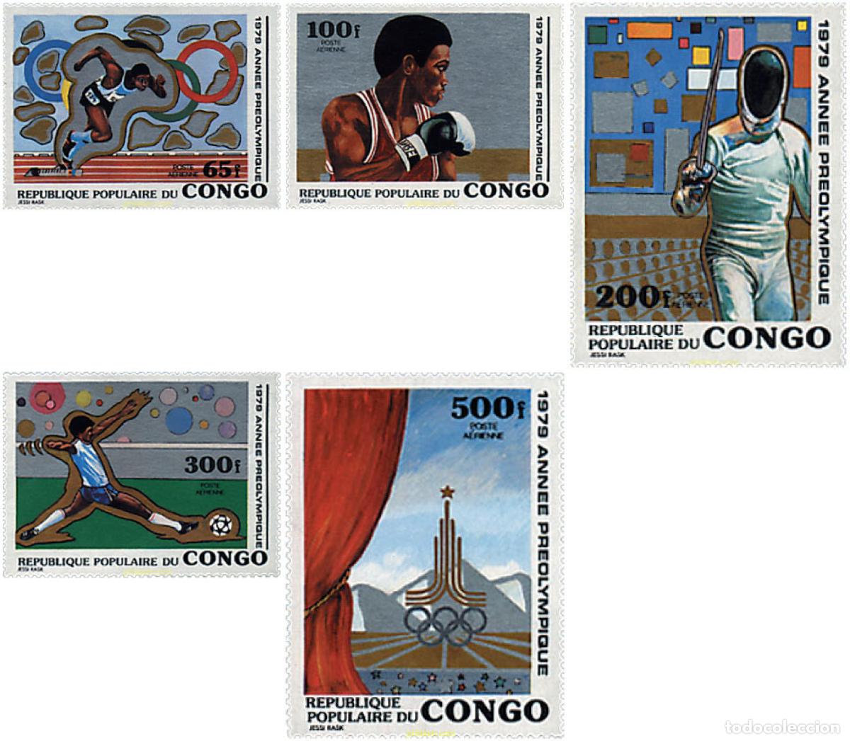 Timbres: 73396 MNH CONGO 1979 22 JUEGOS OLIMPICOS VERANO MOSCU 1980
