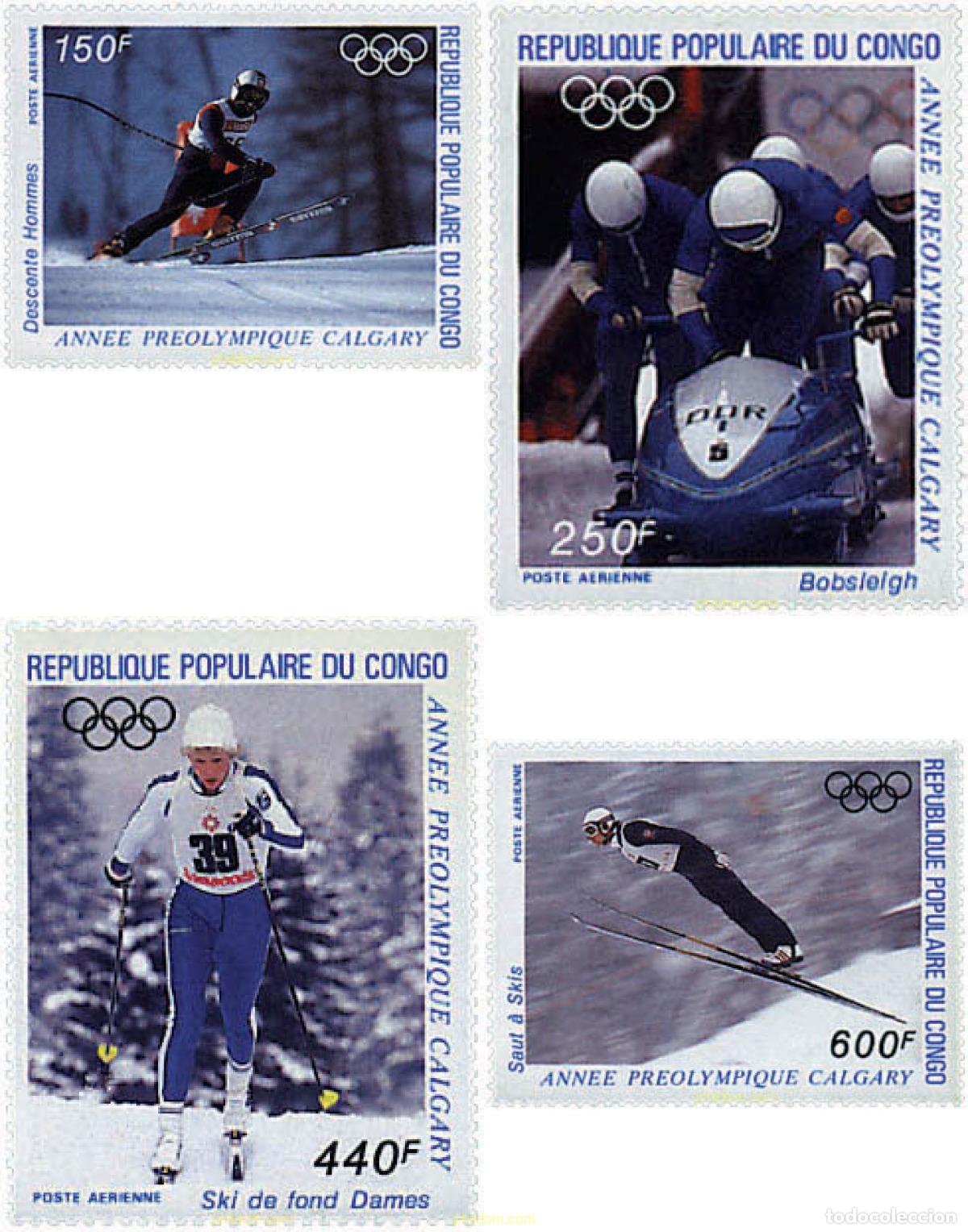 Selos: 70705 MNH CONGO 1986 15 JUEGOS OLIMPICOS INVIERNO CALGARY 1988