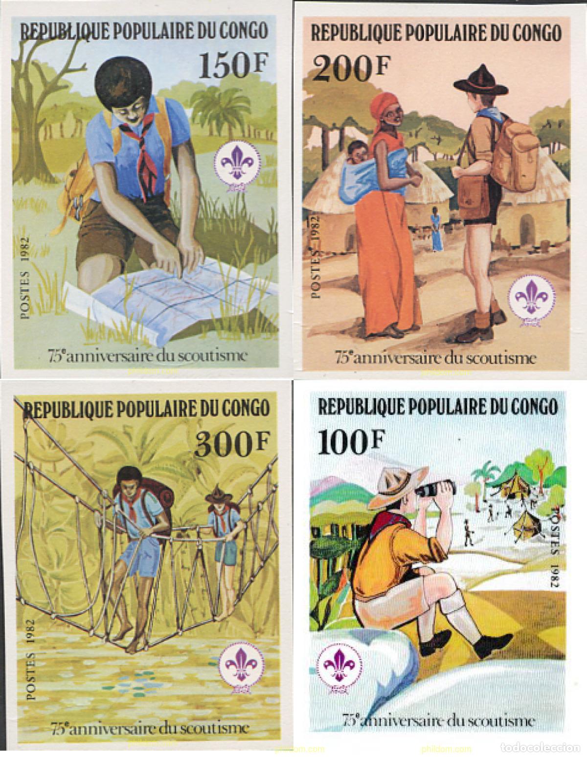 Selos: 19732 MNH CONGO 1982 75 ANIVERSARIO DEL ESCULTISMO
