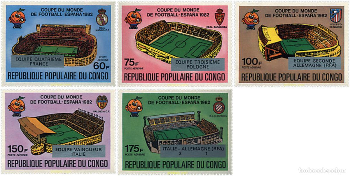 Sellos: 73564 MNH CONGO 1982 COPA DEL MUNDO DE FUTBOL. ESPA&Ntilde;A-82