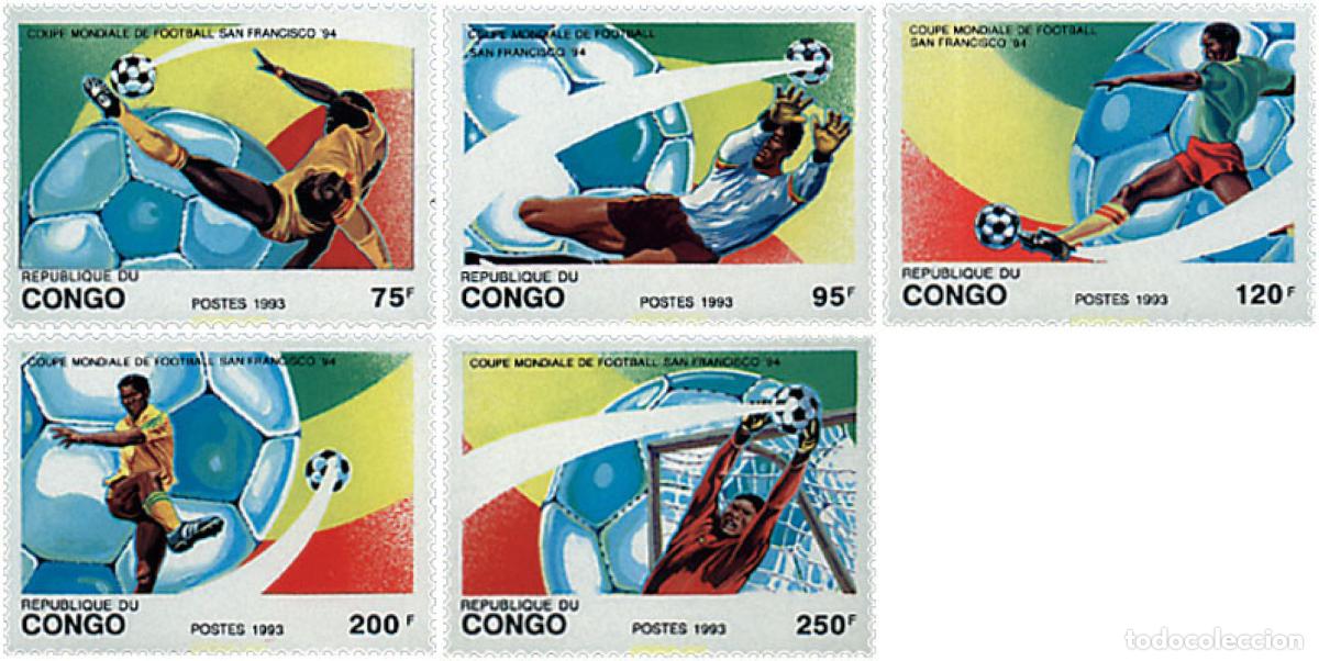 Sellos: 73614 MNH CONGO 1993 COPA DEL MUNDO DE FUTBOL. USA-94