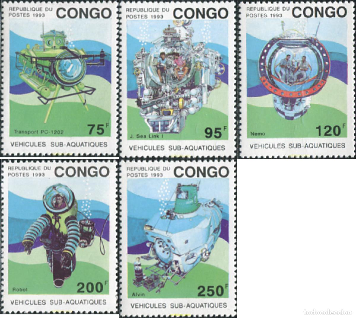 Sellos: 71994 MNH CONGO 1993 EXPLORACION SUBMARINA