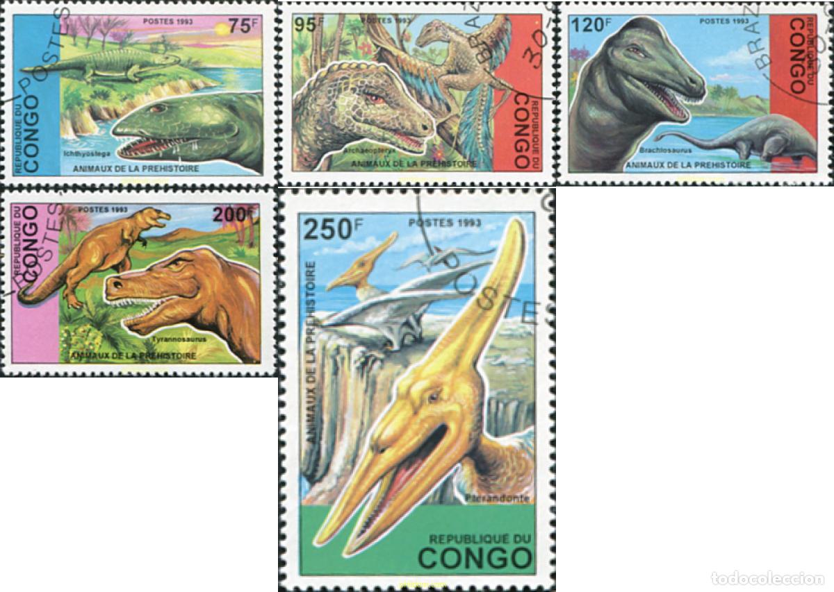 Sellos: 637363 USED CONGO 1993 FAUNA PREHISTORICA