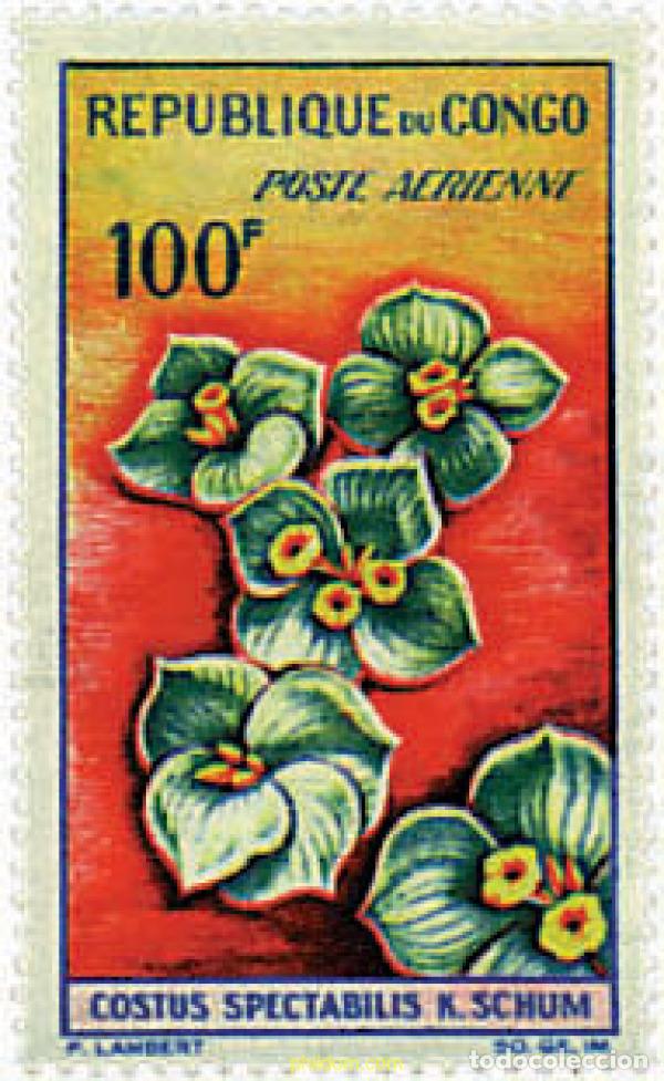 Sellos: 200460 HINGED CONGO 1963 FLORES - Foto 1