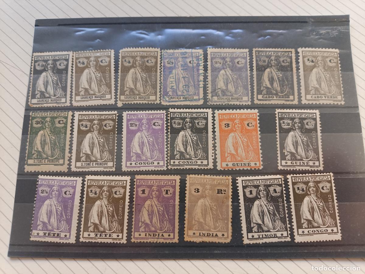 Sellos: Colonias portuguesas: Congo, India, Timor, etc. Lote de sellos antiguos coloniales