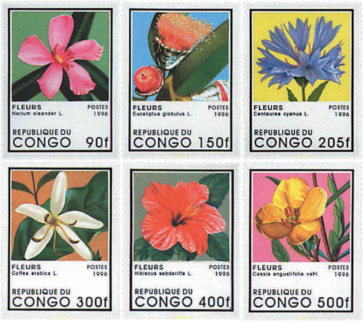 Sellos: 86539 MNH CONGO 1996 FLORES