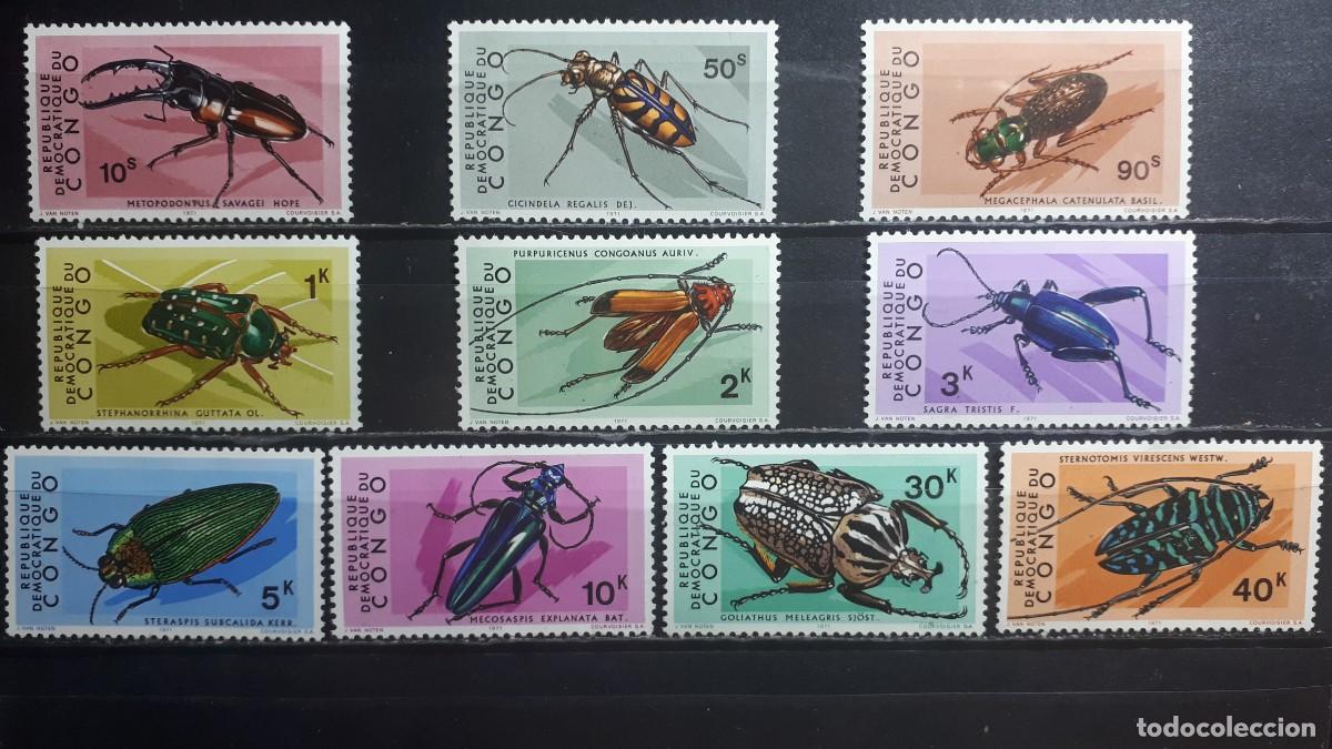 Sellos: CONGO. A&Ntilde;O 1971. **. YVERT 753/62