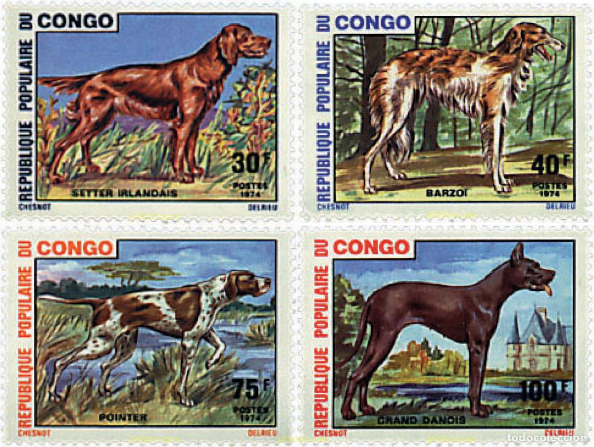 Selos: 73299 MNH CONGO 1974 PERROS DE RAZA