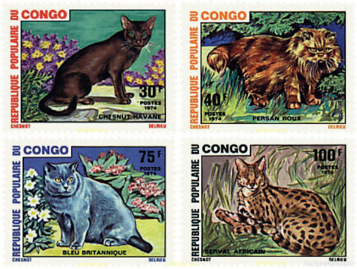 Selos: 73296 MNH CONGO 1974 GATOS