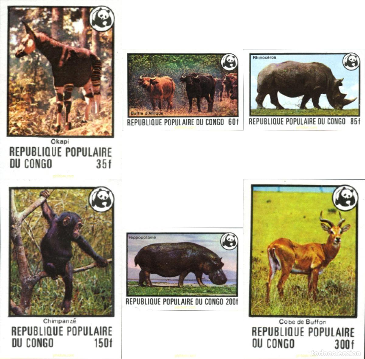 Sellos: 14951 MNH CONGO 1978 FAUNA EN PELIGRO DE EXTINCION