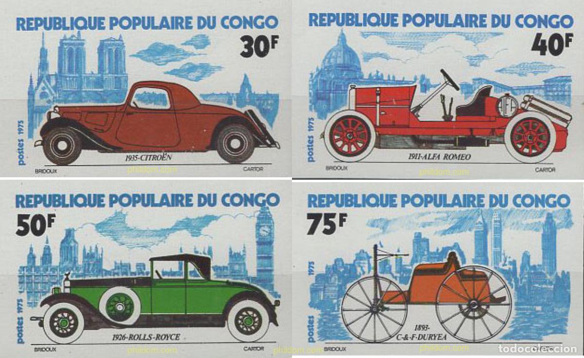 Stamps: 651822 MNH CONGO 1975 COCHES ANTIGUOS