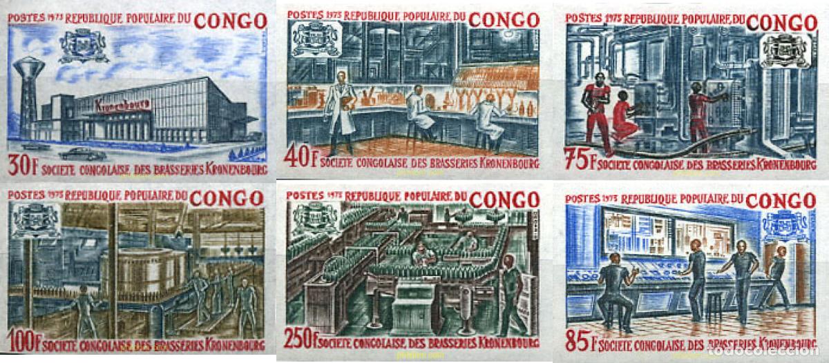 Stamps: 19360 MNH CONGO 1973 SOCIEDAD DE LAS CERVECERIAS KRONENBOURG