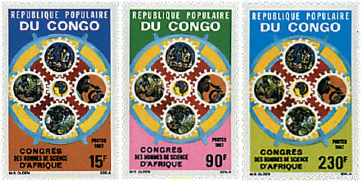 Stamps: 40326 MNH CONGO 1987 CONGRESO DE CIENTIFICOS AFRICANOS