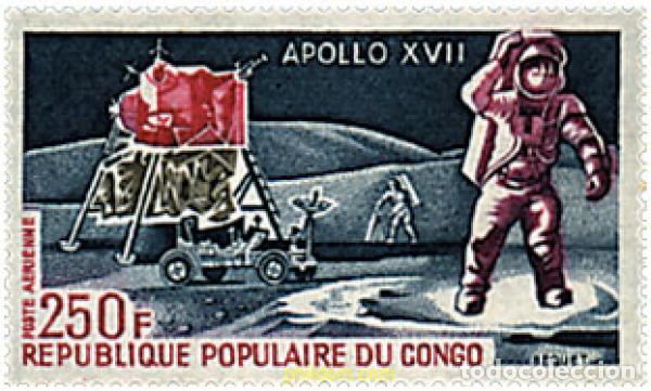 Stamps: 73291 MNH CONGO 1973 APOLLO XVII