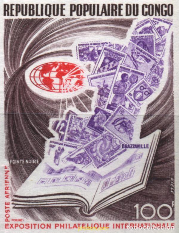 Sellos: 215930 MNH CONGO 1973 10 ANIVERSARIO DE LA REVOLUCION. EXPOSICION FILATELICA INTERNACIONAL DE BRAZZ