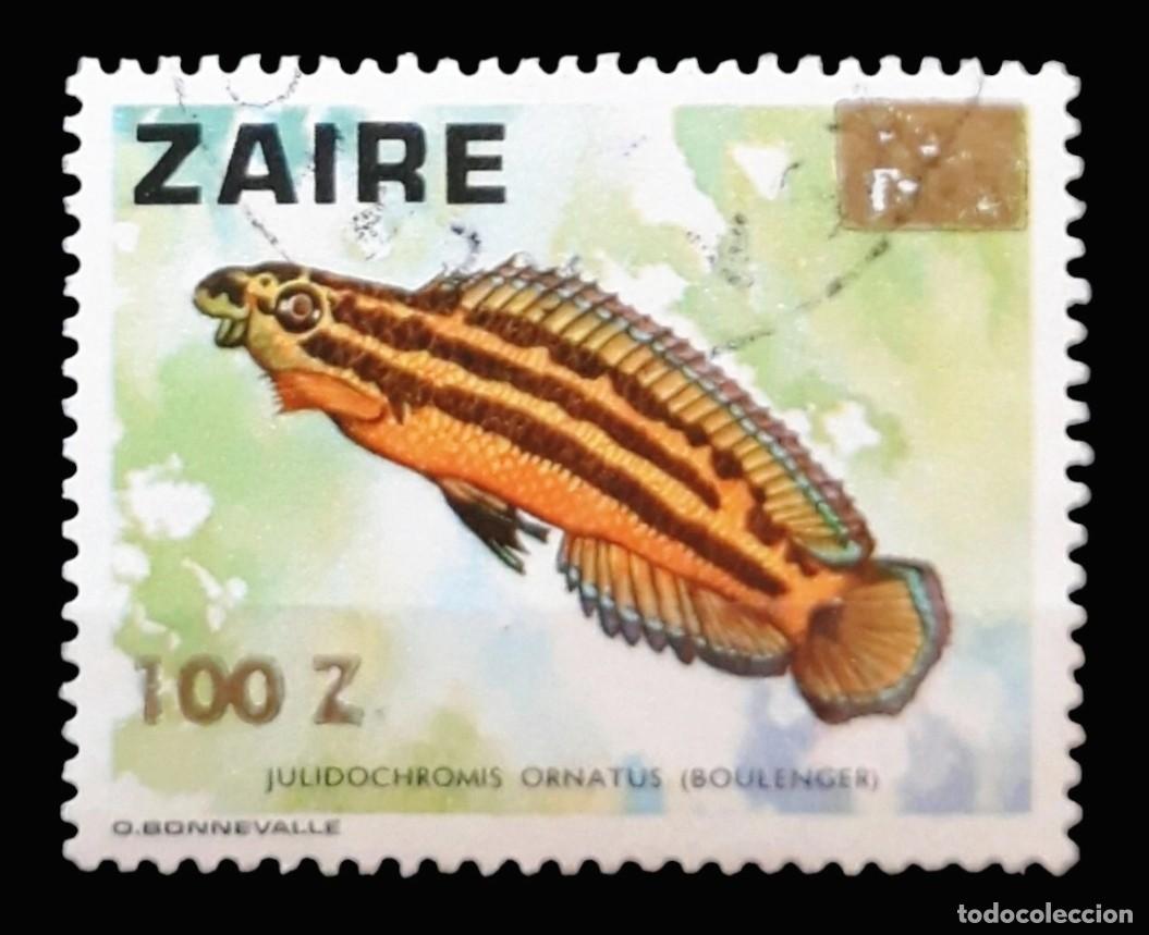 Sellos: ZAIRE 1990 SOBRECARGADO. USADO.