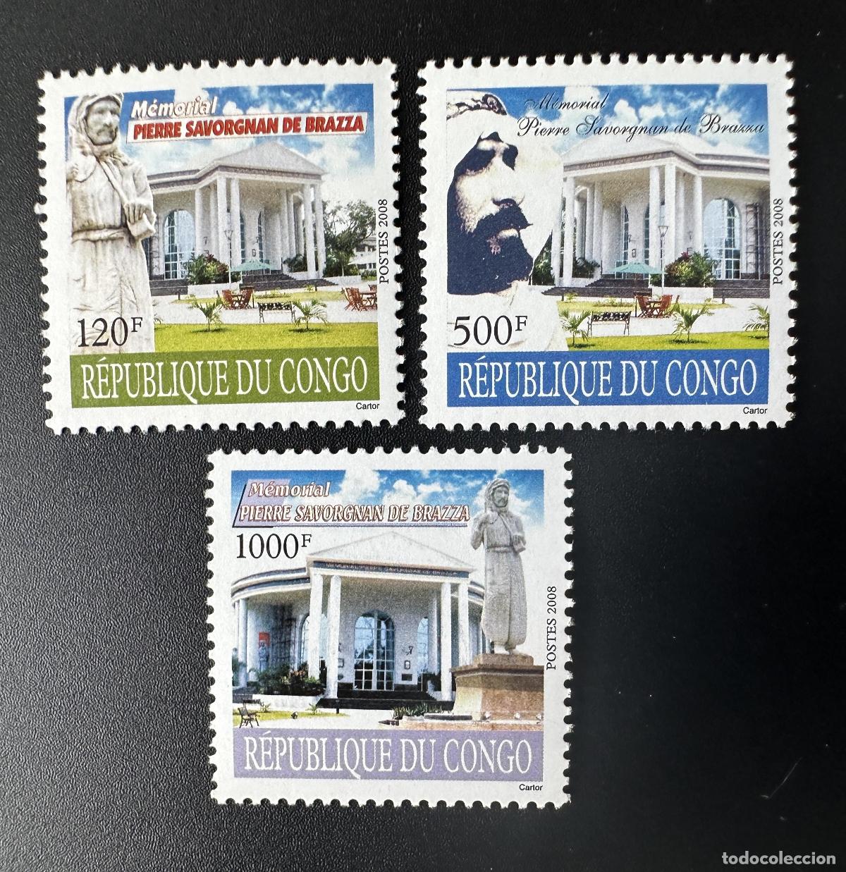 Sellos: Congo Kongo 2008 Mi. 1791-1793 Memorial Pierre Savorgnan de Brazza