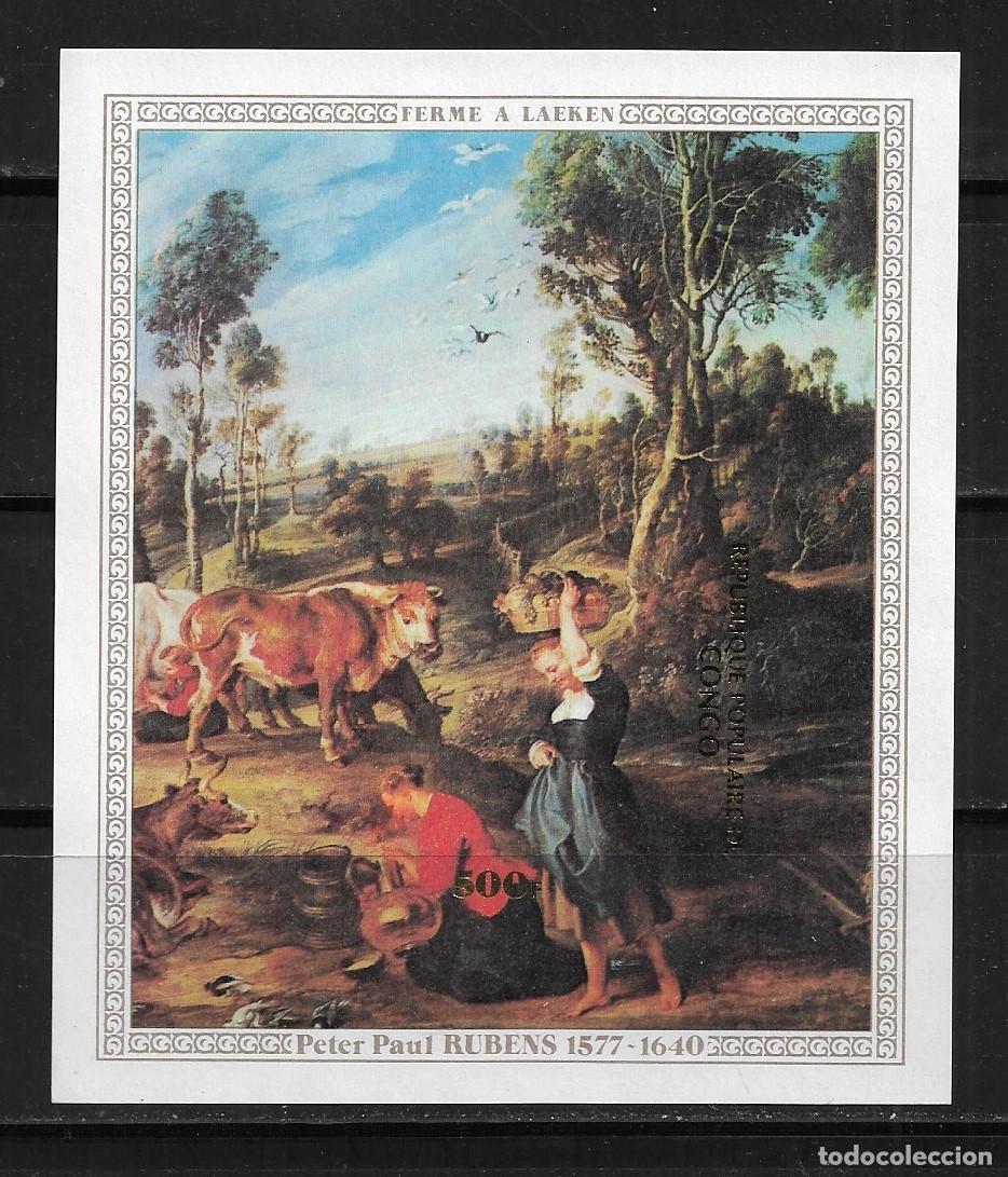 Sellos: CONGO 1978, HOJA BLOQUE DE LUJO Ivert 18 - SIN DENTAR - PINTURAS DE RUBENS. MNH.