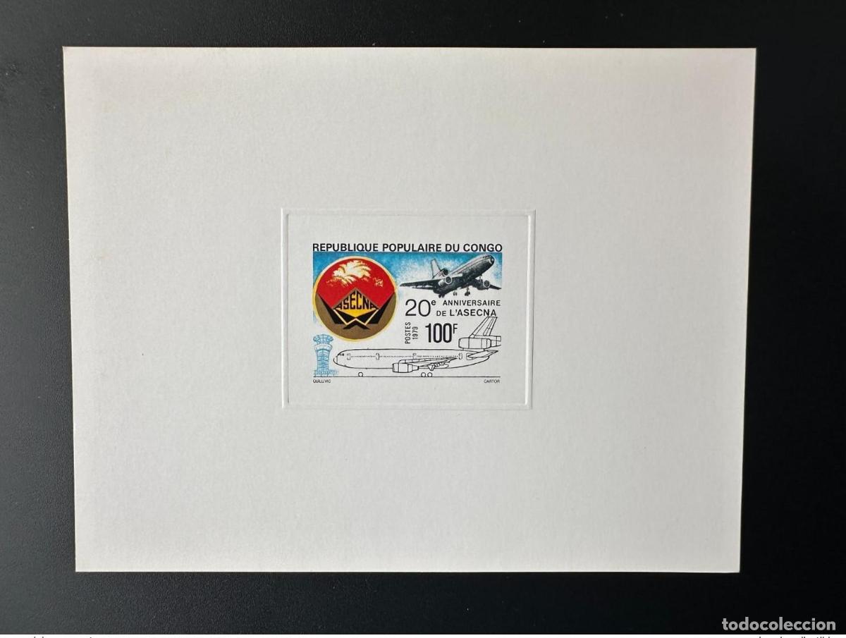Sellos: Congo 1979 Mi. 712 Luxury Proof 20 aniversario del avi&oacute;n Asecna Avion