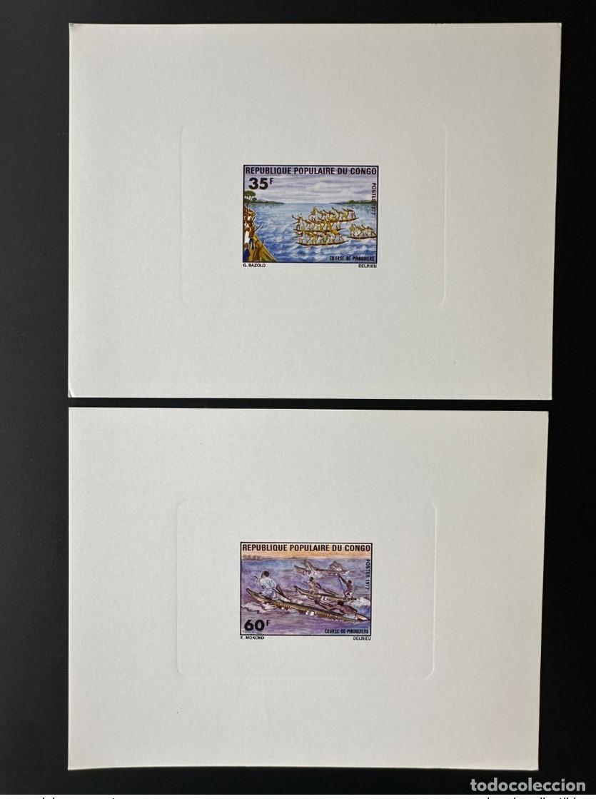 Sellos: Congo 1977 Mi. 562 - 563 regata de barco y lujo a prueba eventos