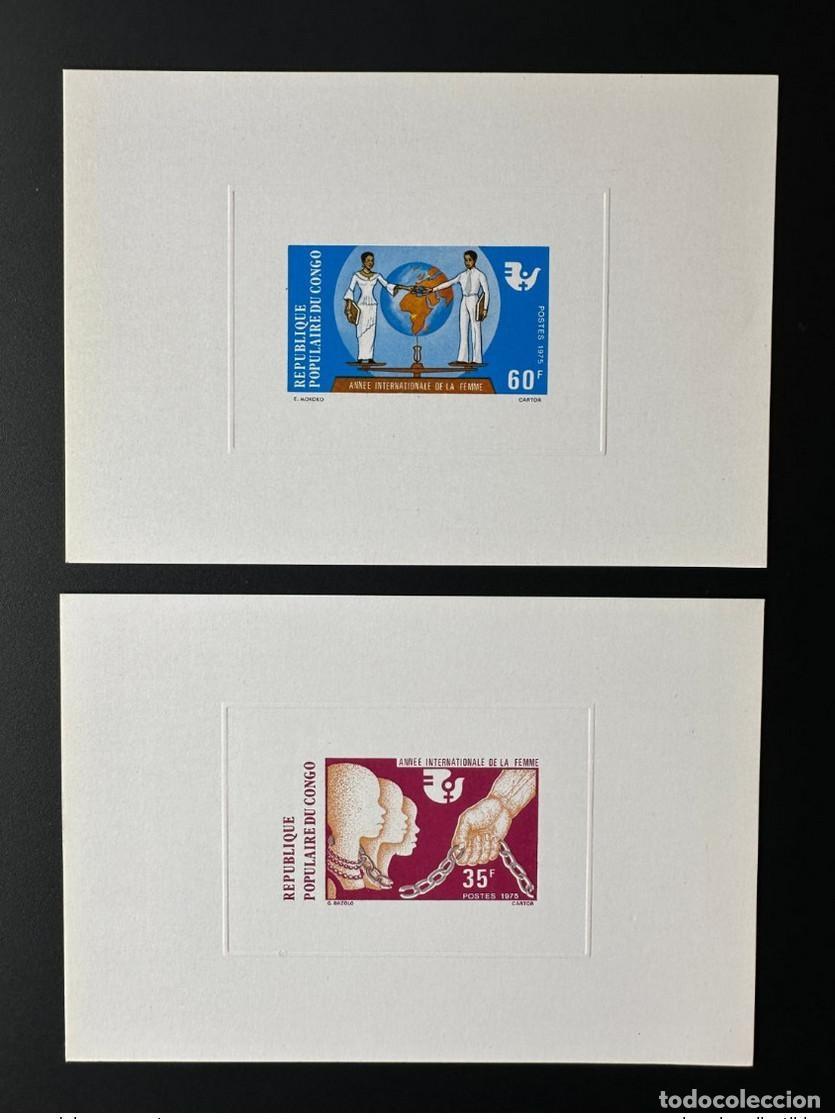 Stamps: Tarjeta de aniversario Congo 1975 Mi. 506 - 507 Luxury Event International para mujer