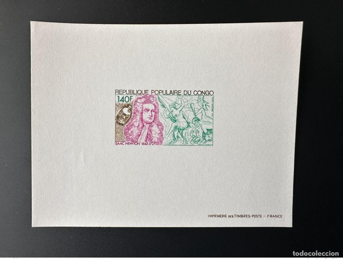 Briefmarken: Congo 1977 Mi. 588 Prueba de lujo Isaac Newton 1642 - 1727
