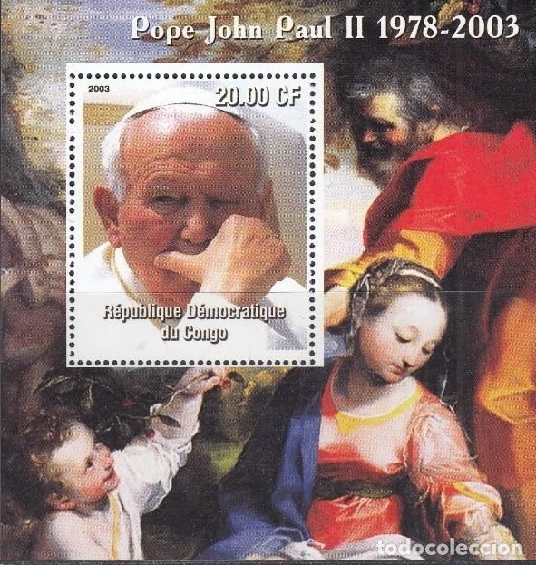 Sellos: CONGO 2003 SHEET MNH POPE JOHN PAUL II PAPE JEAN PAUL II PAPA JUAN PABLO II ARTE PINTURAS PAINTINGS