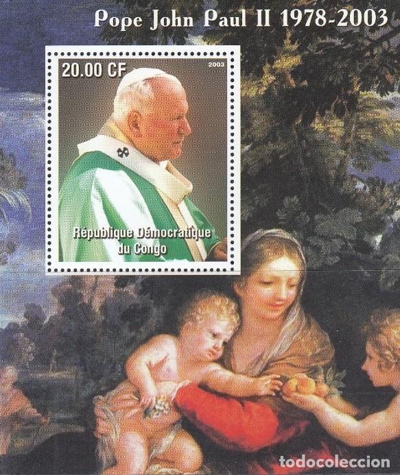 Sellos: CONGO 2003 SHEET MNH POPE JOHN PAUL II PAPE JEAN PAUL II PAPA JUAN PABLO II ARTE PINTURAS PAINTINGS