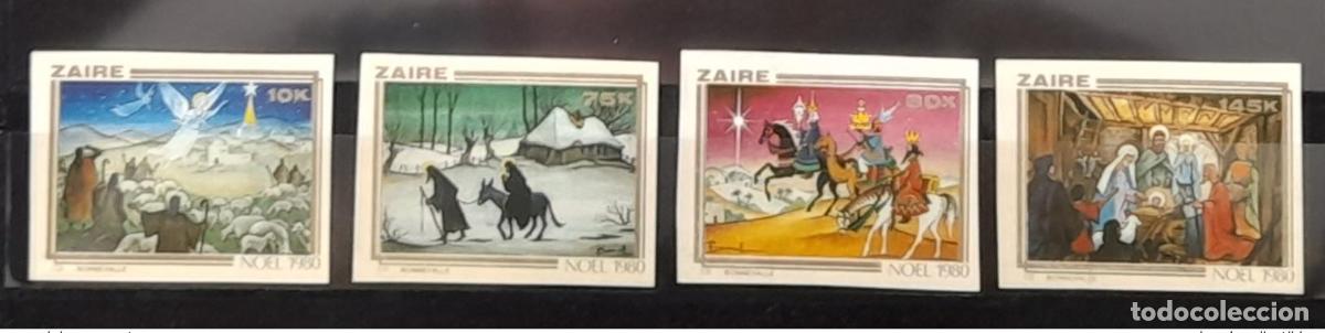 Sellos: Congo Zaire 1980 COB 1071 - 1074 ND IMPERF No&euml;l Christmas Navidad Natal