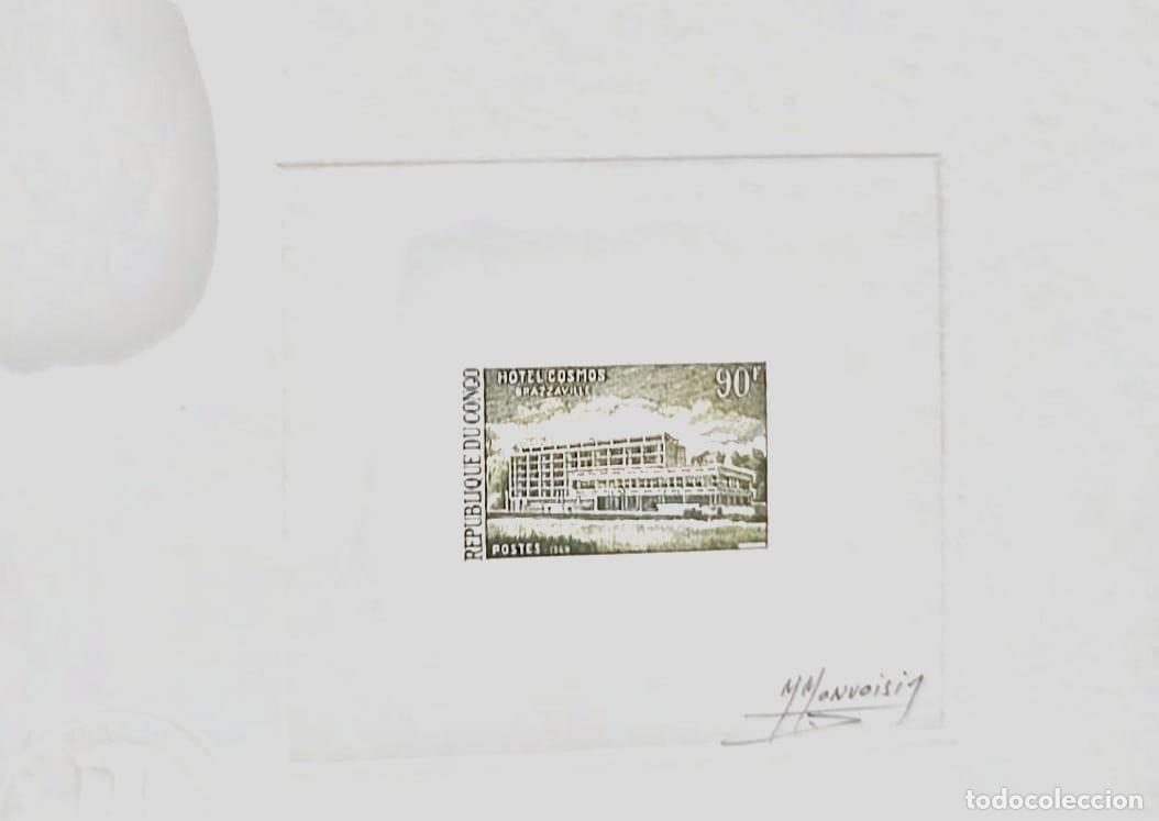Sellos: O) 1970 CONGO, PROOF, HOTEL COSMOS BRAZZAVILLE, ARCHITECTURE, SCT 204, XF