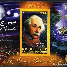 Timbres: IVORY COAST 2013 SHEET MNH IMPERF ALBERT EINSTEIN. Lote 335006543
