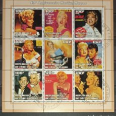 Sellos: IVORY COAST 2002 SHEET USED MNH MARILYN MONROE ACTRICES ACTRESSES CINE CINEMA. Lote 362597030