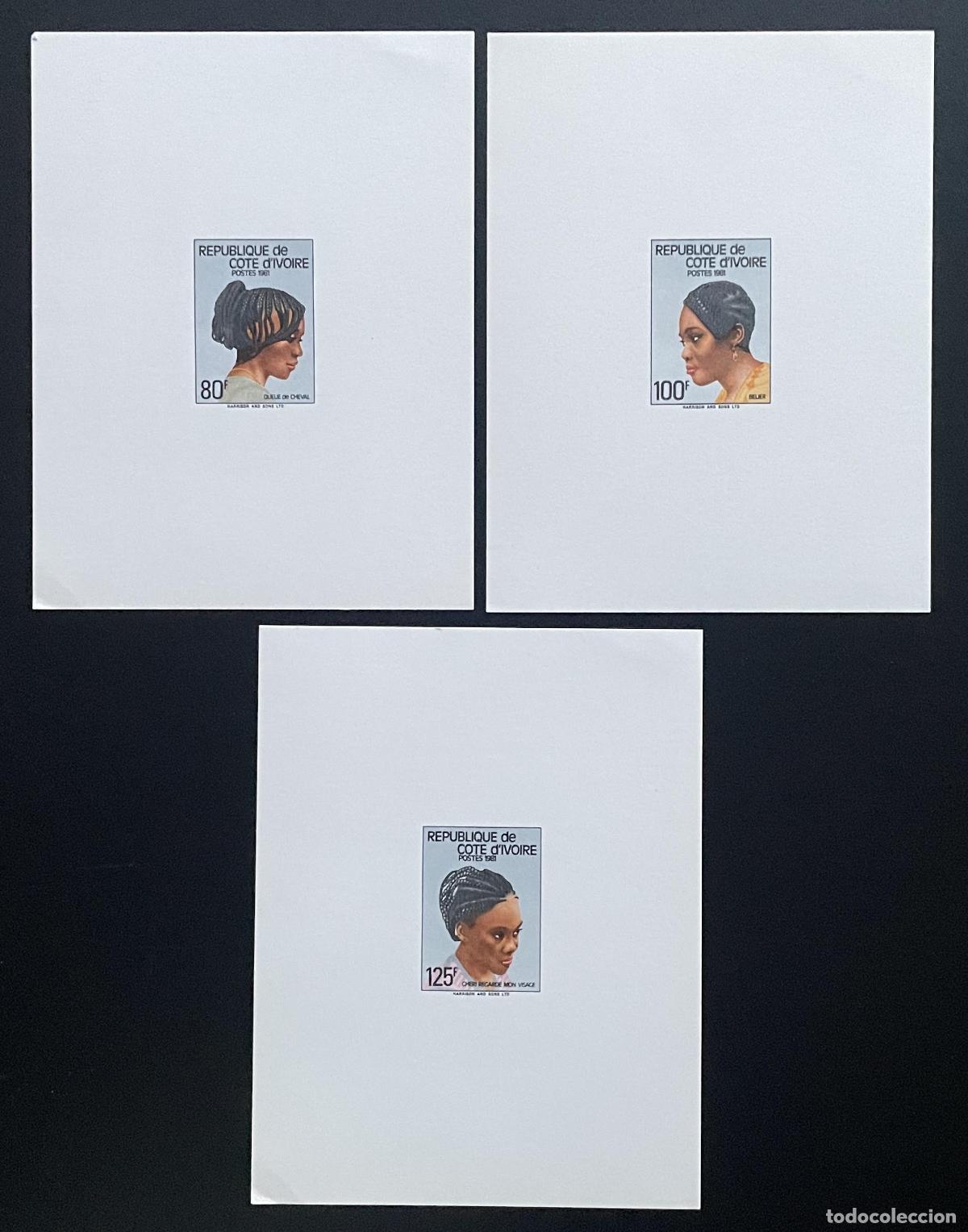Briefmarken: Costa de Marfil 1981 Mi. 714 - 716 peinados africanos a prueba lujo