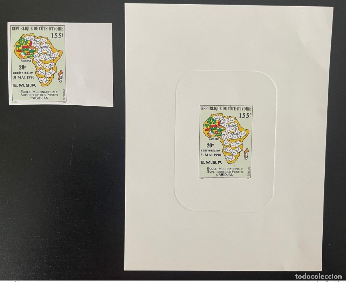 Sellos: Costa de Marfil 1990 Mi. 1013 Edici&oacute;n conjunta EMSP IMPERF Luxury Proof