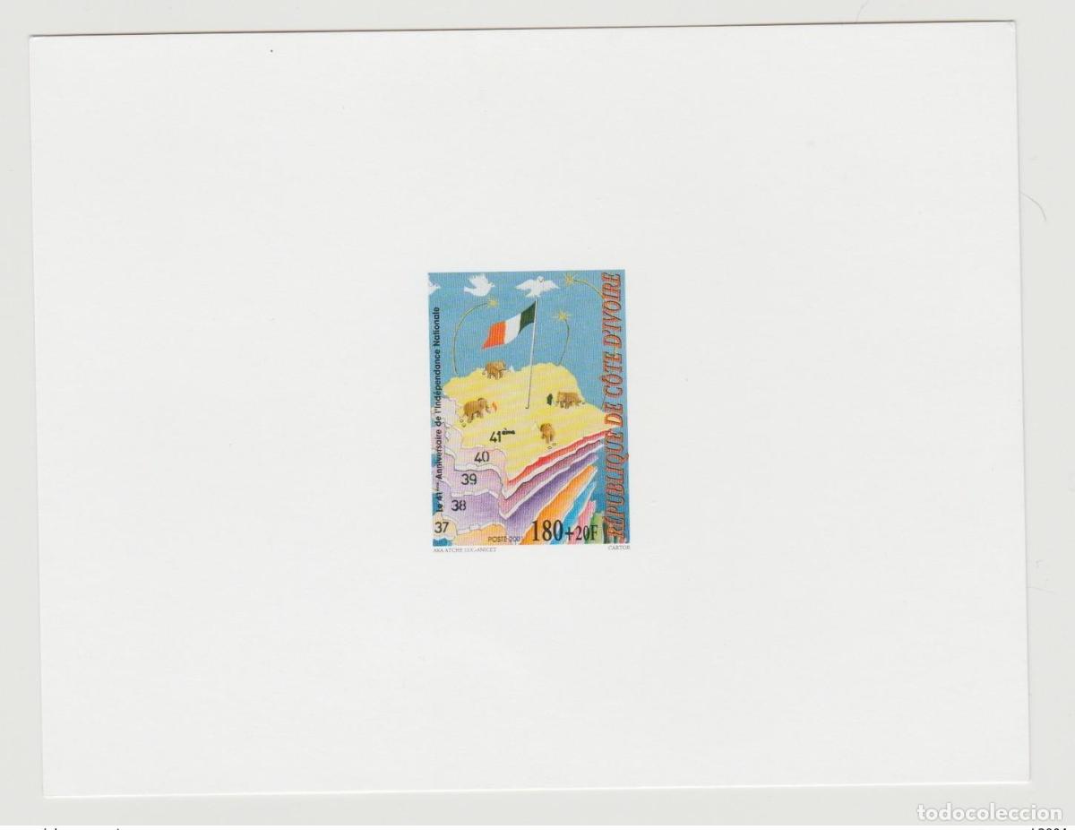 Sellos: Costa de Marfil Luxury Proof 2001 41 a&ntilde;os independencia Elephant Wildlife