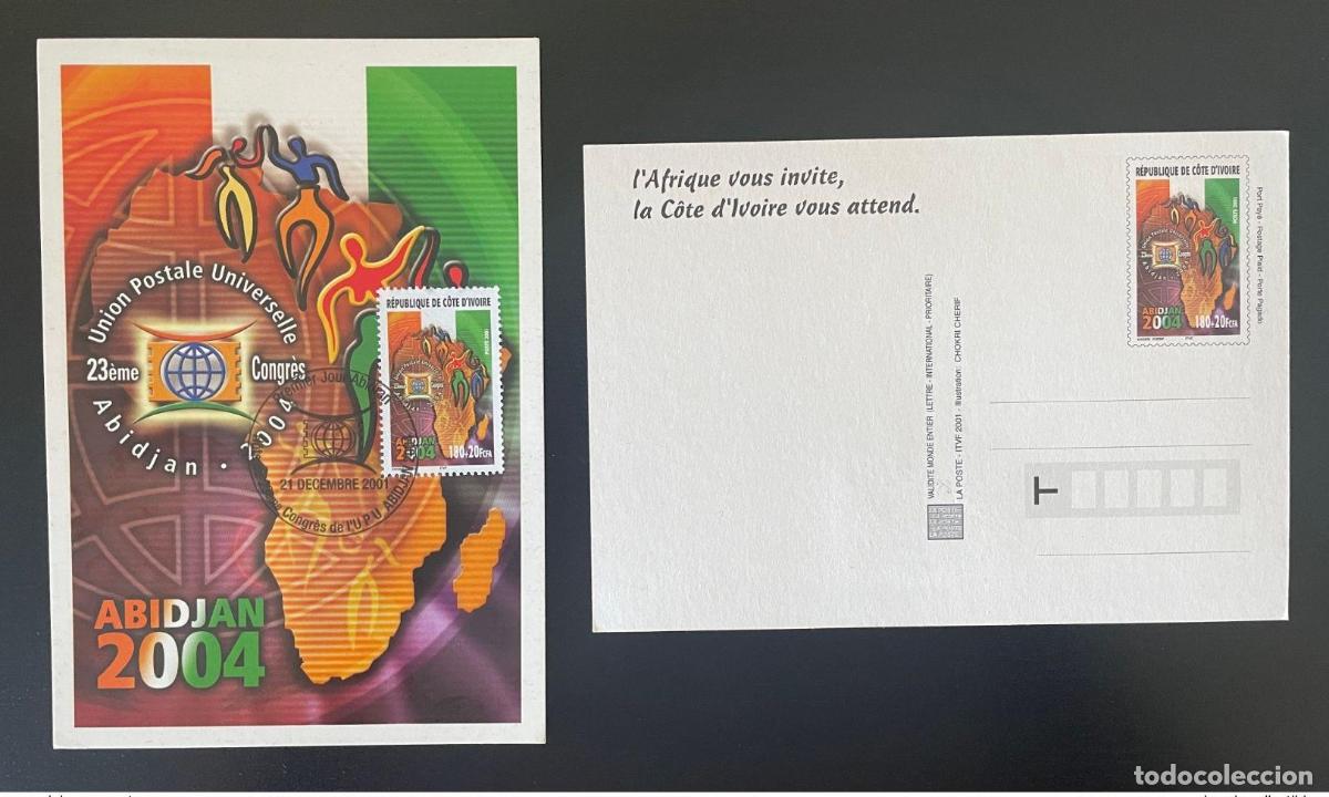 Sellos: Costa de Marfil 2001 Mi. 1287A Maxi Congress Map UPU Abidjan 2004