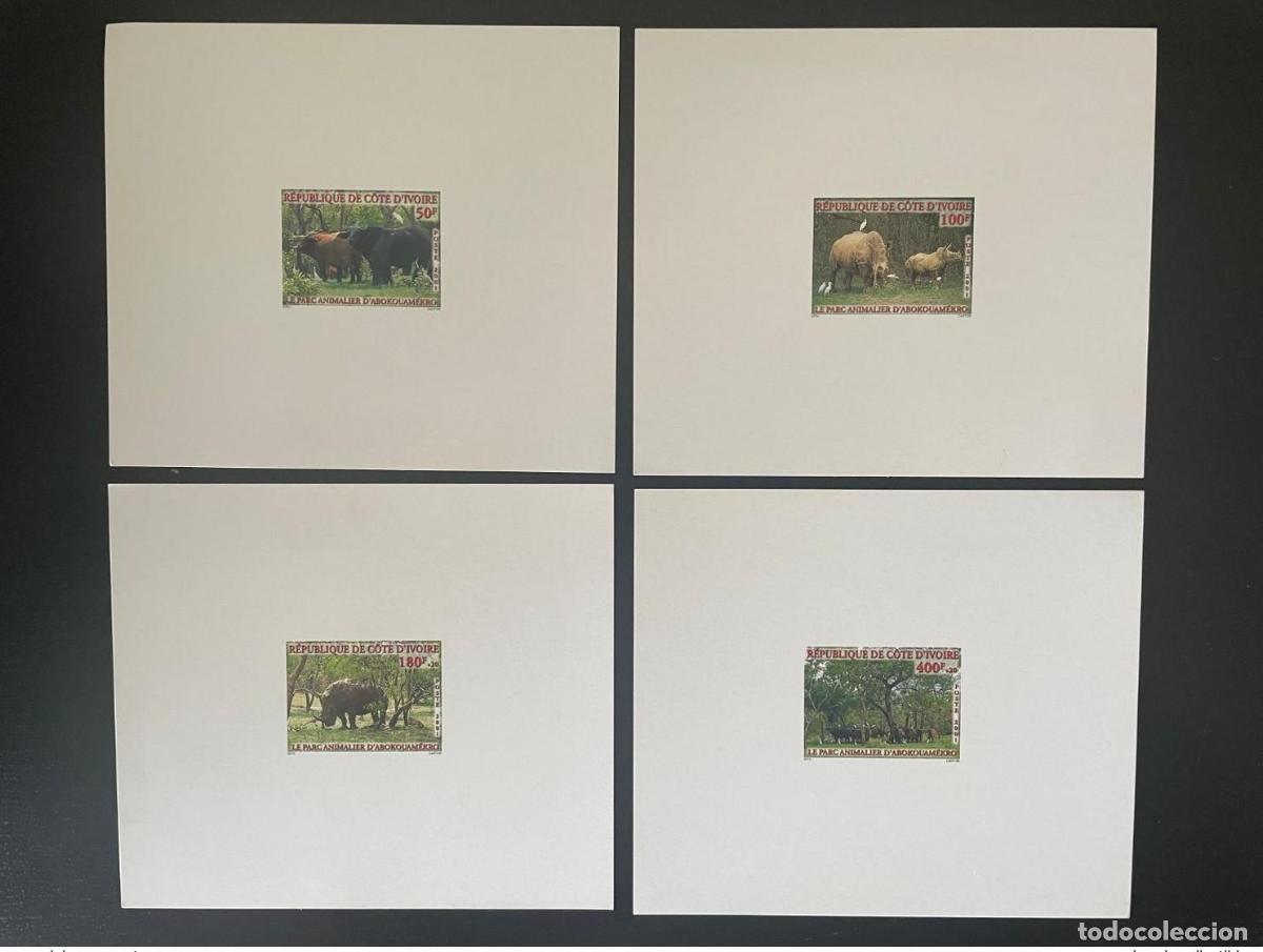 Sellos: Costa de Marfil 2001 Mi. 1269 - 1272A Luxe Abokouamekro Wildlife Rhinoceros Buffalo