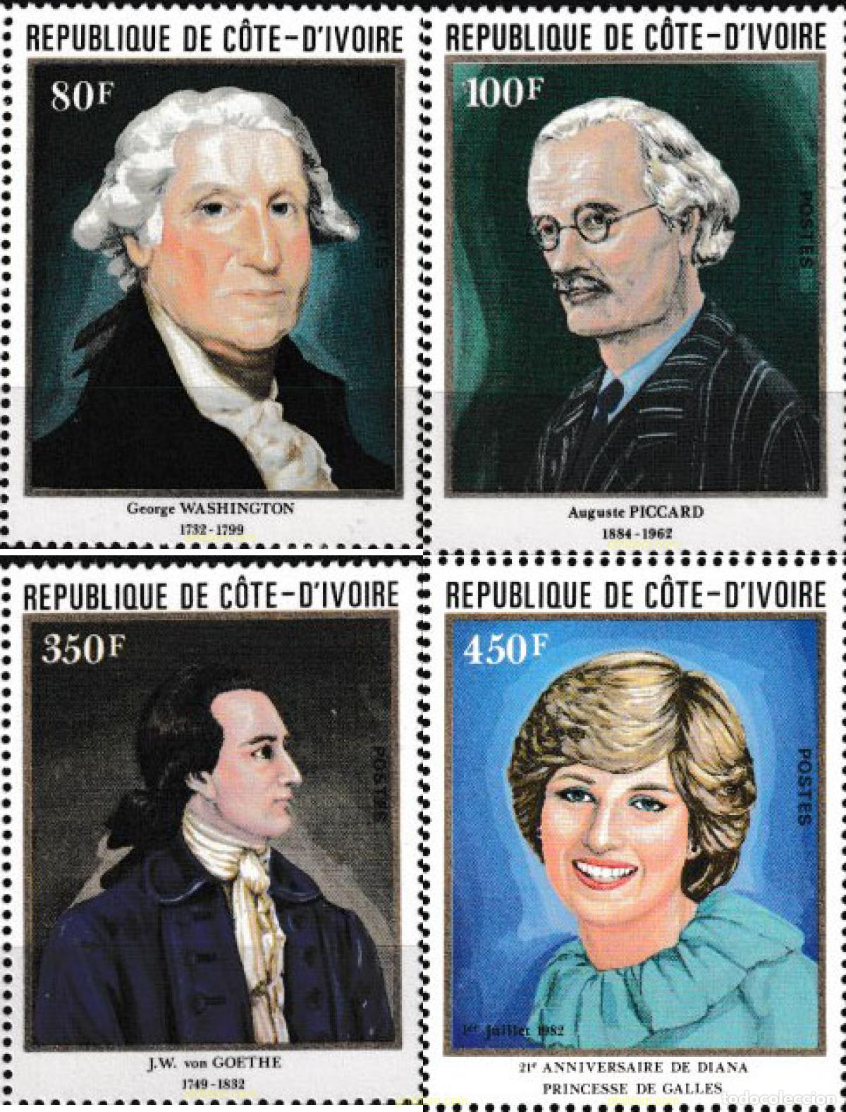 Sellos: 604167 MNH COSTA DE MARFIL 1982 PERSONAJES