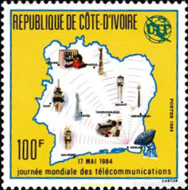 Sellos: 604220 MNH COSTA DE MARFIL 1984 DIA MUNDIAL DE LAS TELECOMUNICACIONES