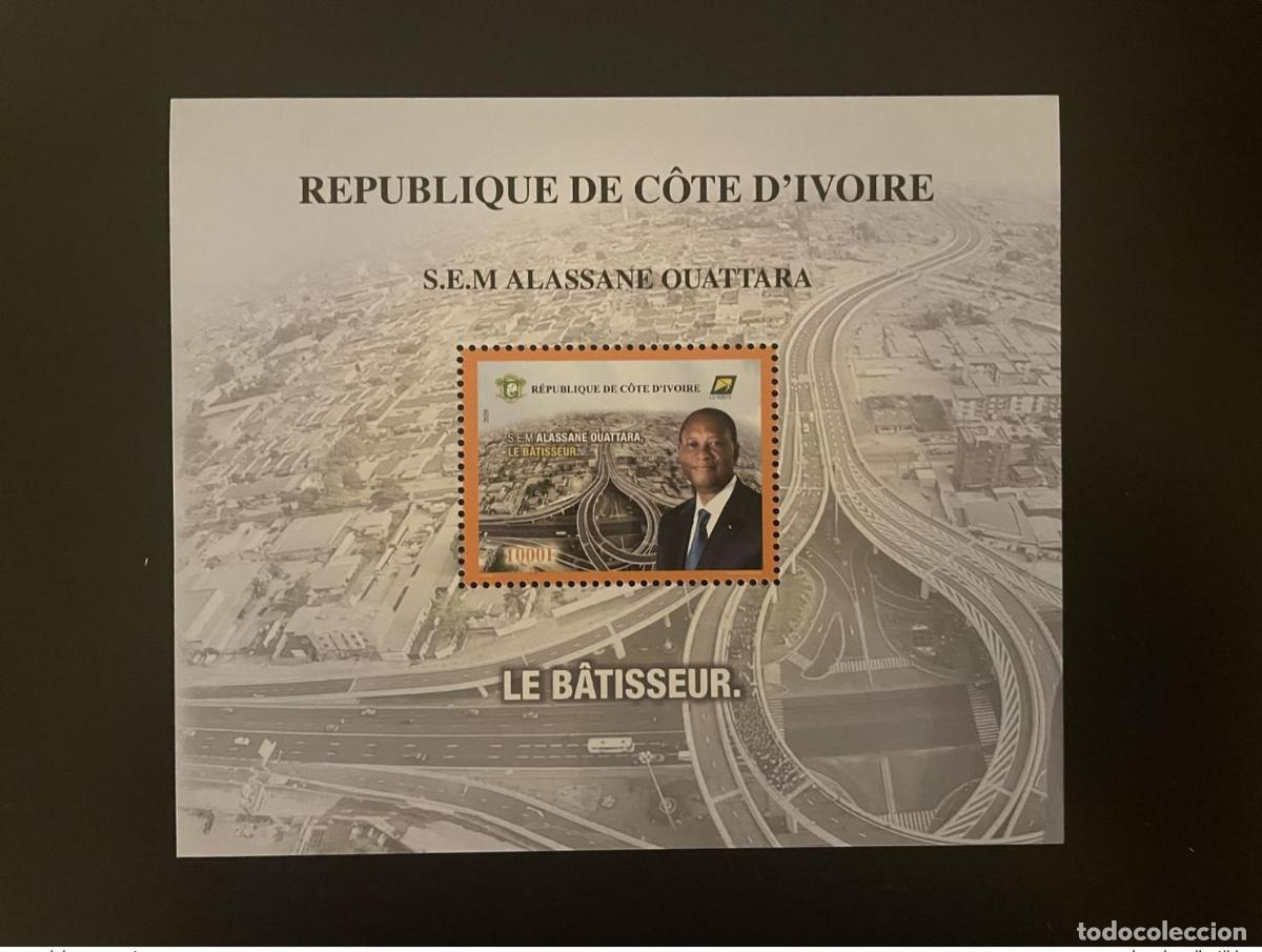 Sellos: Costa de Marfil 2020 Mi.? Bloque l&aacute;minas S/S Souvenir S.E.M. Alassane Ouattara