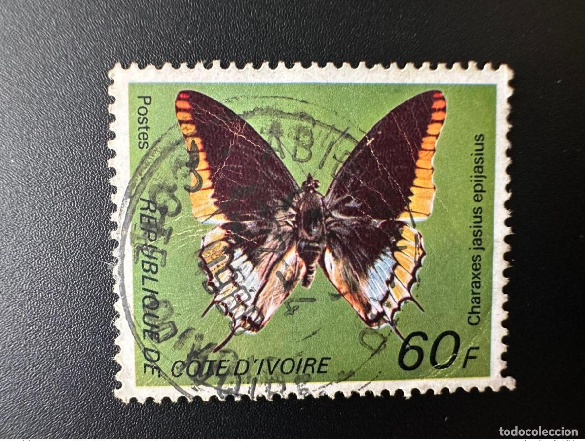 Sellos: Costa de Marfil 1977 Mi. 528 60F Mariposas Obliteradas usadas