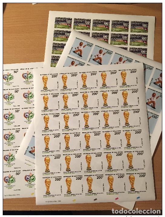 Sellos: Costa de Marfil Copa Mundial la FIFA 2006 F&uacute;tbol Alemania IMPERF ND